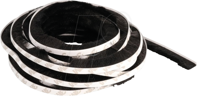 4043619668953 - DELOCK 66895 - Bürstenstreifen selbstklebend 15 mm - Länge 5 m schwarz