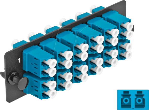 4043619669301 - DELOCK 66930 - LWL Adapter Panel 12 Port LC Duplex UPC blau