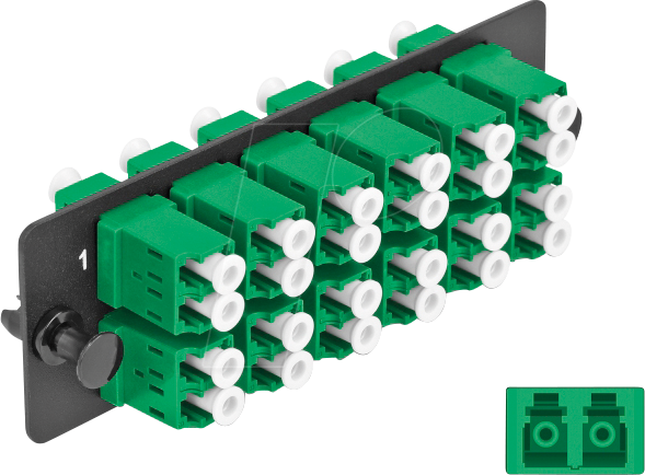 4043619669318 - DELOCK 66931 - LWL Adapter Panel 12 Port LC Duplex APC grün