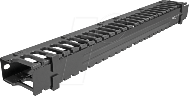 4043619670222 - 19 Kabelmanagement Rangierpanel mit 3 Öffnungen 1 he schwarz (67022) - Delock