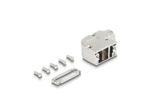 4043619670284 - D-Sub Gehäuse für 9 Pin Stecker   Buchse mit Metallhalterung (67028) - Delock