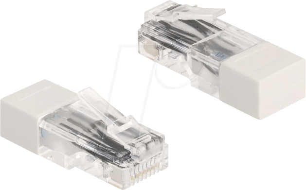 4043619671854 - DELOCK 67185 - RJ45 Stecker mit Abschlusswiderstand 120 Ohm weiß