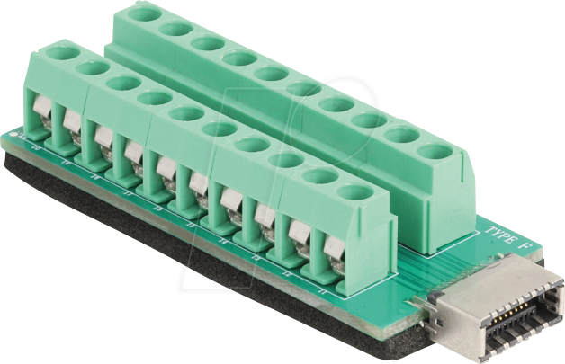4043619671892 - DELOCK 67189 - USB Typ-E Key A Buchse zu Terminalblock Adapter 20 Pin