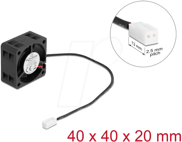 4043619672875 - DELOCK 67287 - Axiallüfter 5 V DC 40 x 40 x 20 mm schwarz 4043619672875 - DELOCK 67287 - Axiallüfter 5 V DC 40 x 40 x 20 mm schwarz