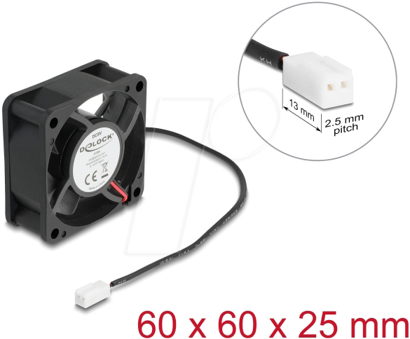 4043619672899 - DELOCK 67289 - Axiallüfter 5 V DC 60 x 60 x 25 mm schwarz 4043619672899 - DELOCK 67289 - Axiallüfter 5 V DC 60 x 60 x 25 mm schwarz
