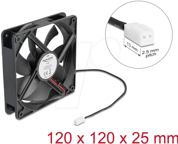 4043619672929 - DELOCK 67292 - Axiallüfter 5 V DC 120 x 120 x 25 mm schwarz 4043619672929 - DELOCK 67292 - Axiallüfter 5 V DC 120 x 120 x 25 mm schwarz