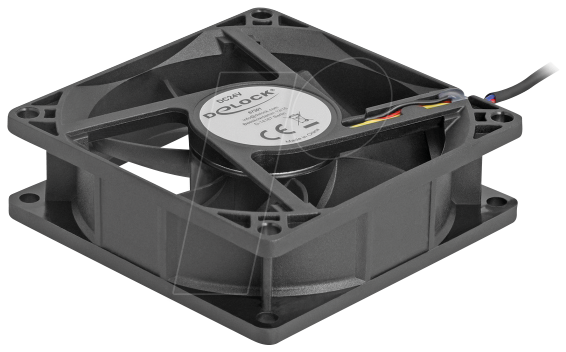 4043619673018 - DELOCK 67301 - Axiallüfter 24 V DC 80 x 80 x 25 mm schwarz