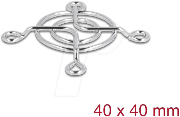 4043619673049 - DELOCK 67304 - Lüftergitter 40 x 40 mm silber