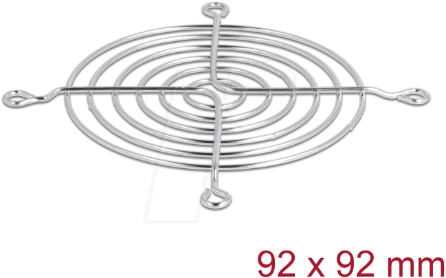 4043619673070 - DELOCK 67307 - Lüftergitter 92 x 92 mm silber