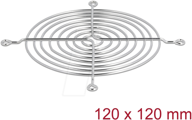 4043619673087 - DELOCK 67308 - Lüftergitter 120 x 120 mm silber