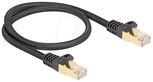 4043619803163 - RJ45 Netzwerkkabel mit Geflechtmantel Cat6A s ftp (80316) - Delock