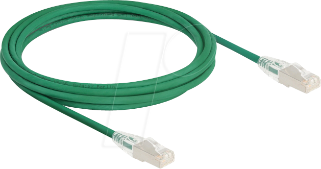 4043619803675 - RJ45 Netzwerkkabel Cat6A Stecker zu Stecker u ftp Slim 3 m grün (80367) - Delock