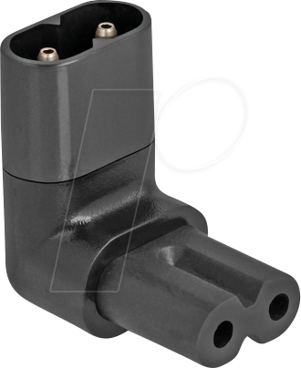 4043619804702 - DELOCK 80470 - Netzadapter IEC 60320 - C8 auf C7 Stecker   Buchse 25 A 90°