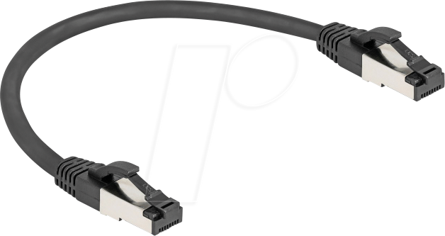 4043619805662 - DELOCK RJ45 Netzwerkkabel Cat81 S FTP 025m-40Gbps schwarz