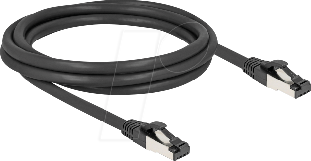 4043619805723 - DELOCK RJ45 Netzwerkkabel Cat81 S FTP 2m-40Gbps schwarz