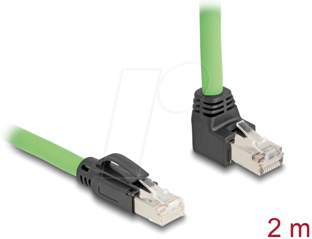 4043619808939 - DELOCK 80893 - Cat6a Patchkabel oben gewinkelt SF UTP 2 m grün