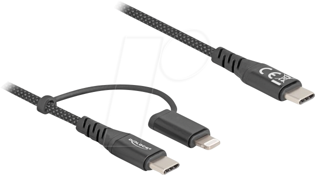 4043619811700 - DELOCK 81170 - Ladekabel USB-C -> 1x Lightning & USB-C 1 m