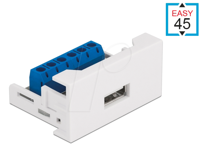 4043619813438 - DELOCK 81343 - Easy 45 Modul USB 20 Typ-A Buchse zu Terminalblock 225 x 45 mm