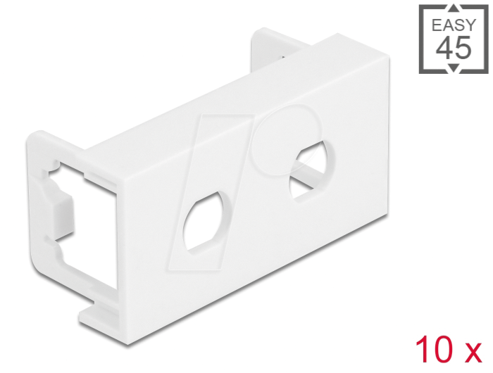 4043619813667 - DELOCK 81366 - Easy 45 Modulblende Loch 2 x M8 45 x 225 mm 10 Stück