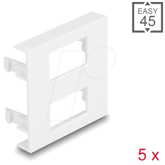 4043619813896 - DELOCK 81389 - Easy 45 Modulblende 2x Rechteck 125 x 215 mm 5 Stück weiß 4043619813896 - DELOCK 81389 - Easy 45 Modulblende 2x Rechteck 125 x 215 mm 5 Stück weiß