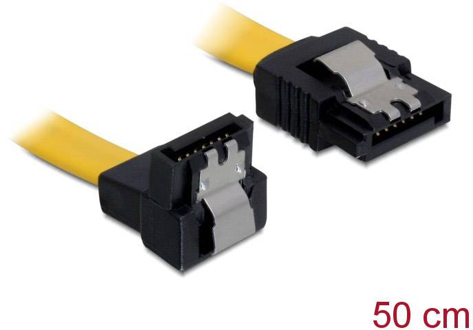 4043619824793 - SATA-Kabel sata - sata down St St 050m Clip gelb (82479) - Delock