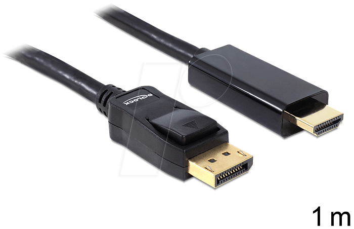 4043619825868 - DELOCK 82586 - DisplayPort 11 Stecker auf HDMI A Stecker 1 m schwarz