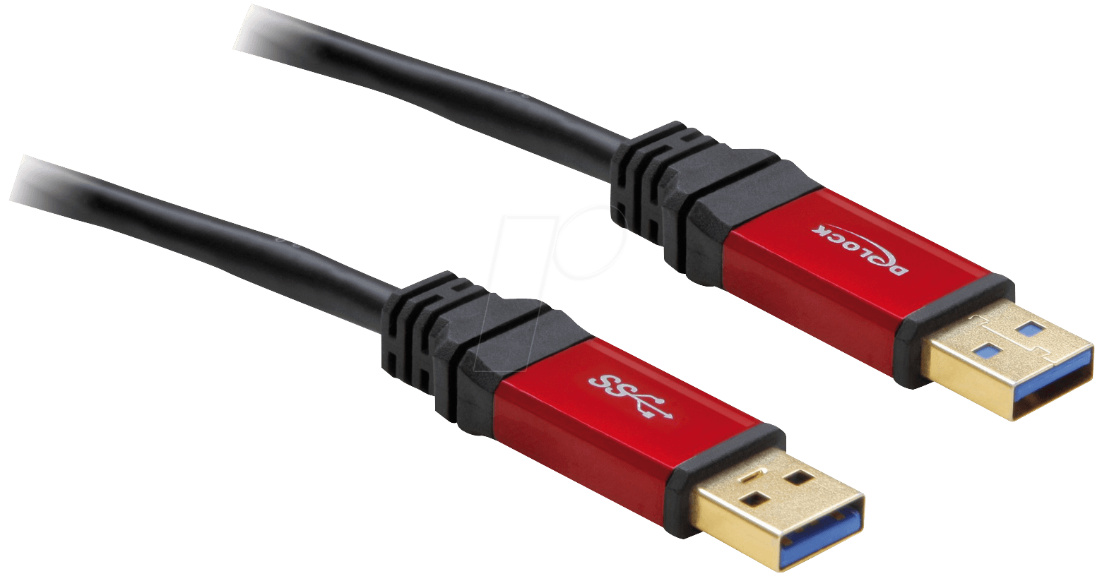 4043619827459 - USB-Kabel usb 32 Gen1 (usb 30   usb 31 Gen1) usb-a Stecker usb-a Stecker 200 m Rot Schw - Delock