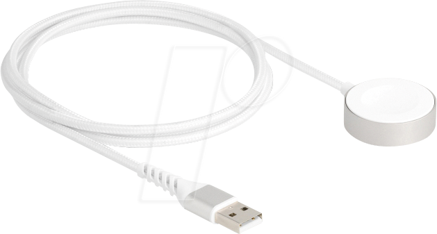 4043619830060 - Usb Ladekabel für Apple Watch MFi 1 m weiß magnetisch (83006) - Delock