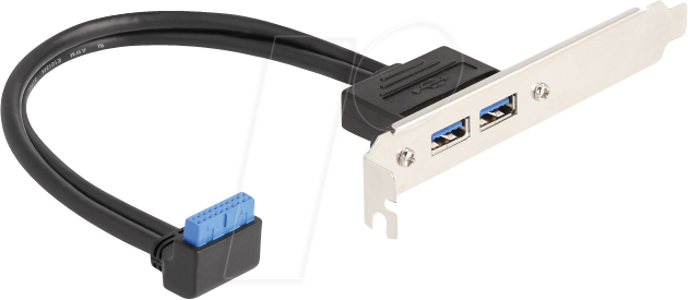 4043619830152 - Slotblech 1 x usb 5 Gbps Pfostenbuchse 90° gewinkelt (83015) - Delock