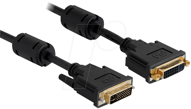 4043619831067 - DELOCK 83106 - DVI Verlängerung DVI 24+5 Stecker auf Buchse Dual Link 1 m