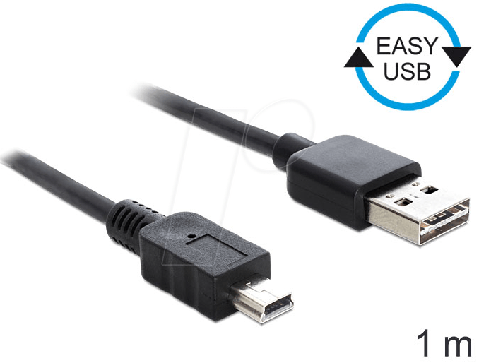 4043619833627 - DELOCK 83362 - USB 20 Kabel EASY A Stecker auf Mini B Stecker 1 m