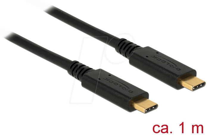 4043619836611 - Kabel usb 31 Gen 2 usb Type-C™ St usb Type-C™ St E-Marker 1m schwarz (83661) - Delock