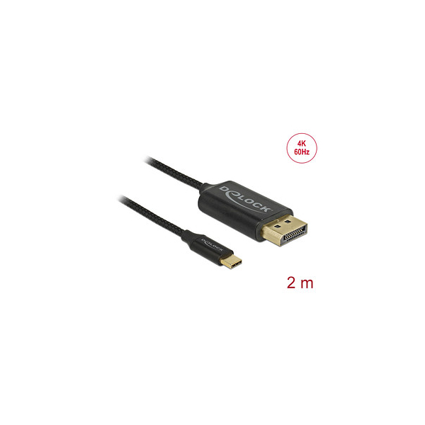 4043619837106 - Kabel usb Type-C™ Stecker Displayport Stecker DP-Alt Mode 4K 60 Hz 2 m (83710) - Delock