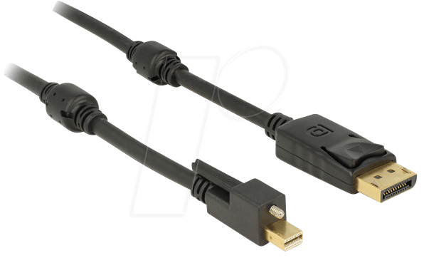 4043619837229 - DELOCK 83722 - DisplayPort Kabel mini DP 12 Stecker auf DP Stecker 4K 2 m