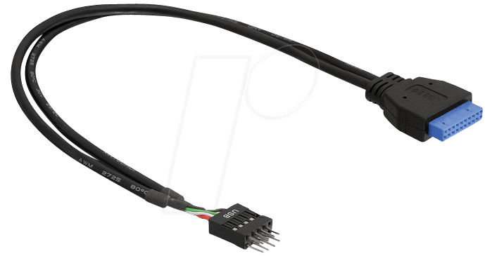 4043619837922 - DELOCK 83792 - USB 5 Gb s Pin Header Buchse auf USB 20 Pin Stecker 60 cm 4043619837922 - DELOCK 83792 - USB 5 Gb s Pin Header Buchse auf USB 20 Pin Stecker 60 cm