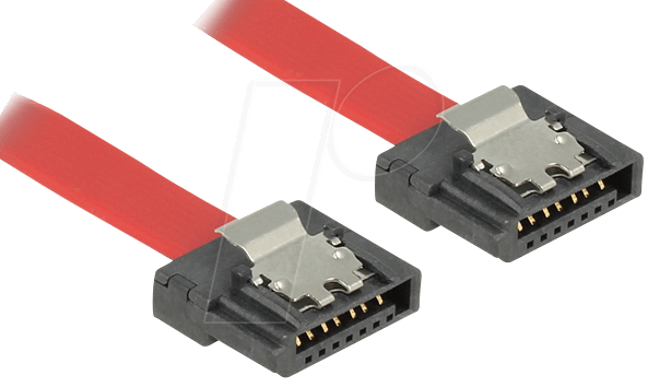 4043619838370 - DELOCK 83837 - Kabel SATA FLEXI 6 Gb s 100 cm rot Metall