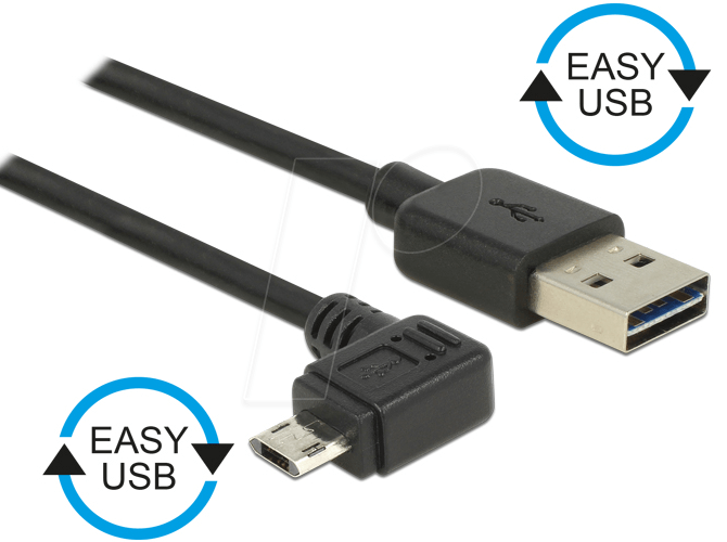 4043619838462 - DELOCK 83846 - USB 20 Kabel EASY A Stecker auf Micro B Stecker 1 m