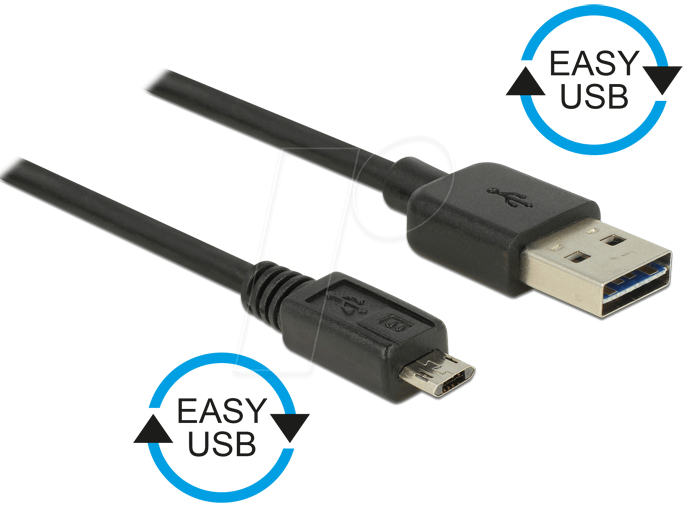 4043619838509 - DELOCK 83850 - USB 20 Kabel EASY A Stecker auf Micro B Stecker 2 m