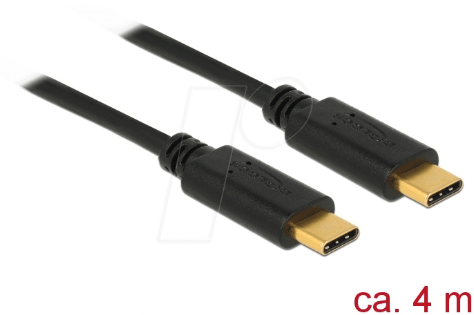 4043619838684 - Kabel usb 20 usb Type-C™ Stecker usb Type-C™ Stecker 40 m schwarz 3 a (83868) - Delock