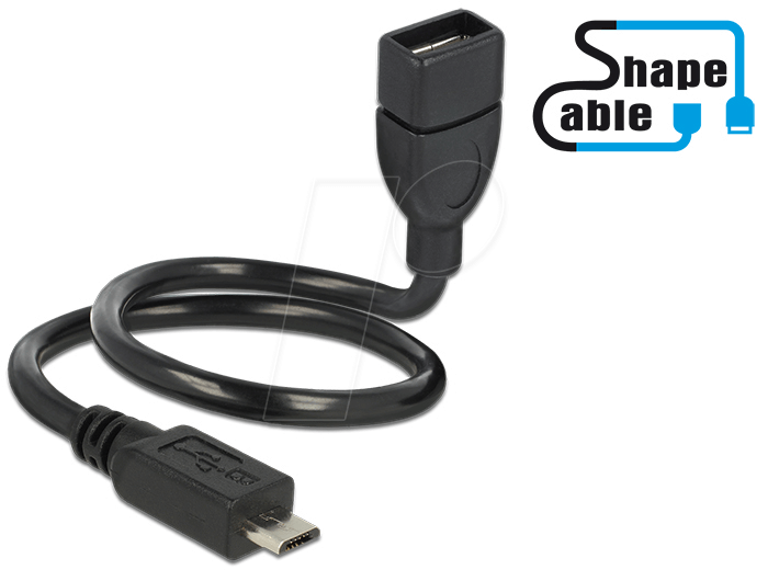 4043619839278 - DELOCK 83927 - USB 20 Kabel Micro B Stecker auf A Buchse Shape 035 m