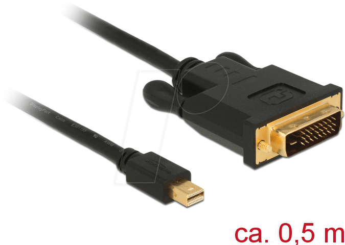 4043619839872 - DELOCK 83987 - Kabel miniDP 11 Stecker > DVI 24+1 Stecker schwarz 50