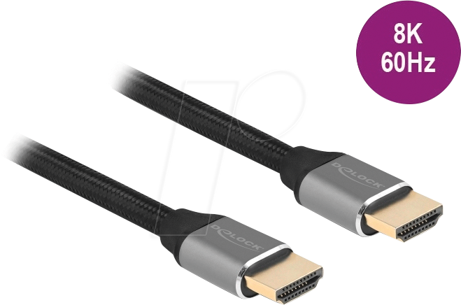 4043619839964 - 83996 - Ultra High Speed hdmi Kabel 48 Gbps 8K 60 Hz grau 2 m zertifizie (83996) - Delock