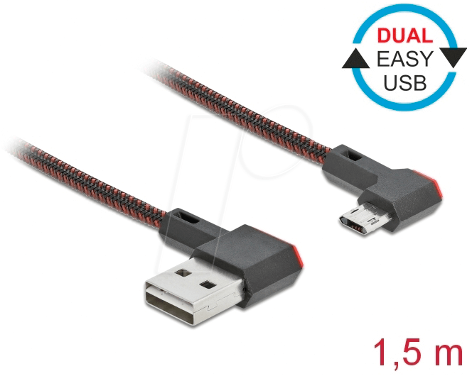 4043619852727 - Easy-usb 20 Kabel Typ-A Stecker zu easy-usb Typ Micro-B Stecker (85272) - Delock