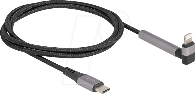 4043619854059 - DELOCK 85405 - Sync- & Ladekabel USB-C -> Lightning 90° MFi15 m