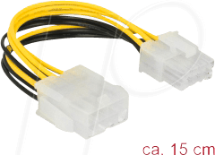 4043619854516 - DELOCK 85451 - Kabel Mainboard 8 Pin EPS Stecker auf 8 Pin EPS Buchse 15 cm