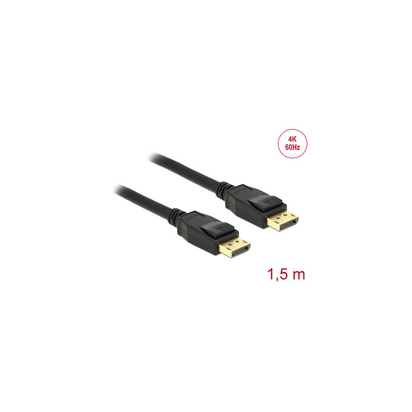 4043619855087 - Kabel DisplayPort 12 Stecker DisplayPort Stecker 15 m schwarz 4K (85508) - Delock