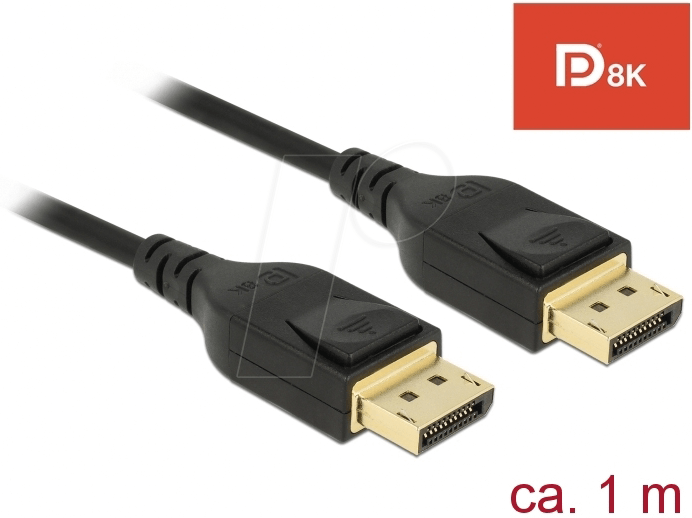 4043619856589 - DELOCK 85658 - Kabel DisplayPort 14 Stecker > DisplayPort Stecker 8K 60 Hz 1m