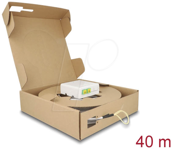 4043619859344 - DELOCK 85934 - FTTx LWL Anschlussbox vorkonfektioniert 2x SC APC Simplex 40