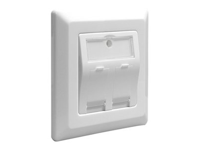 4043619862023 - DeLOCK Keystone Wall Outlet - Wanddose - weiß RAL 9010 - 2 Ports