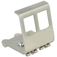 4043619862559 - DELOCK 86255 - Keystone Metall Halterung 2 Port für Hutschienen